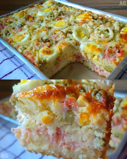 Torta de Atum com Ovo Assado