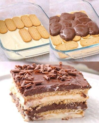 Pavê de Chocolate com Bolacha Maizena